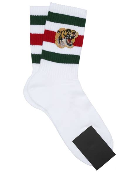 mens gucci tiger socks|gucci ebroidered socks.